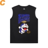 Doraemon Tee Shirt Cool Cat Sleeveless Round Neck T Shirt