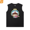 Chất lượng Pokonyan Tshirt Doraemon đen sleeveless T Shirt Mens