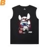 Cămăși de bumbac Lilo Stitch Sleeveless Imprimate T Shirts Mens