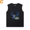 Chemises en coton Lilo Stitch Sleeveless Printed T Shirts Mens