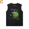 Camisa de algodão Lilo Stitch Mens Oversized Sleeveless T Shirt