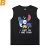 Cotton Tshirts Lilo Stitch Mens Đồ họa Áo sơ mi không tay