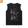 Camiseta de instrumento musical Cotton Rock Camiseta sem Mangas para Academia