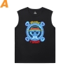 Camisas legais Anime One Piece Sleeveless Camisa de pescoço redondo