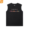 Anime One Piece Black Sleeveless Shirt Men Cool T-Shirt