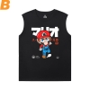 Cool Tshirts Mario Black Sleeveless T Shirt Mens