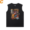 The Avengers Tshirts Marvel Spiderman Black Sleeveless T Shirt Mens