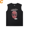 Spiderman Sleeveless T Shirt Mens Gym Marvel The Avengers T-Shirts