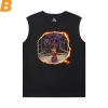 Guardians of the Galaxy Tees Marvel The Avengers Groot Đen Sleeveless T Shirt