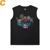 Guardians of the Galaxy Tees Marvel The Avengers Groot Đen Sleeveless T Shirt