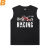 Racing Car Tee Shirt Cotton F1 Mens Sleeveless T Shirts