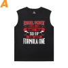 Racing Car Black Sleeveless T Shirt Mens XXL F1 Tees