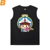 Doraemon Sleeveless Shirts Mens Chất lượng Cat Tee Shirt