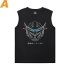 Vintage Anime camisetas Gundam sin mangas estampado camisetas hombres