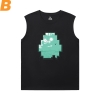 Bumbac Creeper Tricou Minecraft Minecraft tricouri fără mâneci pentru bărbați