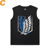 Tấn công vào Titan Sleeveless Wicking T Shirts Vintage Anime Tee Shirt