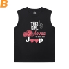 Cotton Jeep Wrangler Tshirts Car Men'S Sleeveless Graphic T Shirts