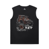 Cotton Jeep Wrangler Tshirts Car Men'S Sleeveless Graphic T Shirts