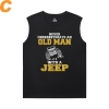 Car Tee Shirt Cotton Jeep Wrangler Custom Sleeveless Shirts