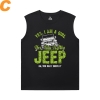 Car Mens XXXL Camisetas sem Mangas Cool Jeep Wrangler Shirt