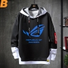 Fake Two-Piece Prodigal Eye logo Sweatshirts ROG Republic of Gamers Tops