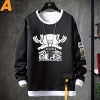 One Piece Moletom Vintage Anime Preto Chopper Hoodie