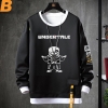 Undertale Tops Fake İki Parçalı Sinir Bozucu Köpek Kafatası Sweatshirt