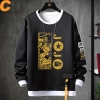 Vintage Anime JoJo's Bizarre Adventure Hoodie Fake Two-Piece Sweatshirt