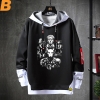 JoJo sudaderas Anime sudadera negra con capucha