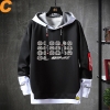 Anime maskeret rytter sweater falske todelt sweatshirt