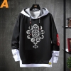 Anime maskeret rytter sweater falske todelt sweatshirt