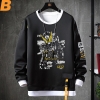 Sahte İki Parçalı Ceket Vintage Anime Maskeli Rider Sweatshirt