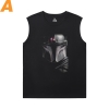 Hot Topic Yoda Camasi Mandalorian Negru SleeveLess Shirt Men