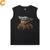 Mandalorian Sleeve T Shirt Negru Personalizate Yoda Shirt