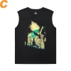 Final Fantasy Mens Mangas Mangas Camisas Esportivas Qualidade Tee