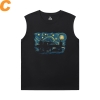 Quality Starry Sky Shirts Famous Painting Full Sleeveless T Shirt