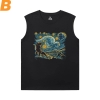 Famosa pintura camiseta sem mangas hot topic starry sky tee shirt