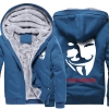 V for Vendetta Hoodie V Canavar Maskesi Kışlık Mont