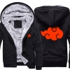 Naruto Akatsuki Logo Winter Coats Hoodies groase pentru iarnă