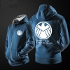 Agents of Shield Hoodie For Mens Black Zipper Sweatshirt