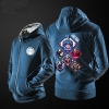 Quality Agents of Shield Hoodie For Boys Black Cotton Zipper Sweater