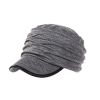 Female Summer Hat Outdoor Travel Duck Cap Casual Fold Beret Anti-UV Hats Ladies Black
