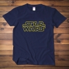 Tuyệt vời Star Wars Logo Áo Thun Unisex Hải Quân Xanh Tee