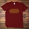 Camiseta Unisex do azul de marinha do Tshirt impressionante do logotipo de Star Wars