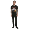 T-shirt rock da uomo in metallo pesante color nero