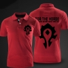 Blizzard WOW Horde Logo Polo T Shirts Black Polo Shirts For Men