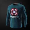 Captain America Printed Long Sleeve T Shirts