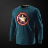 Captain America - T-shirt manches longues noir