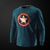 Captain America T Shirt Full Sleeves Black Tee