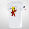 T-shirt homem de ferro dos desenhos animados para menino